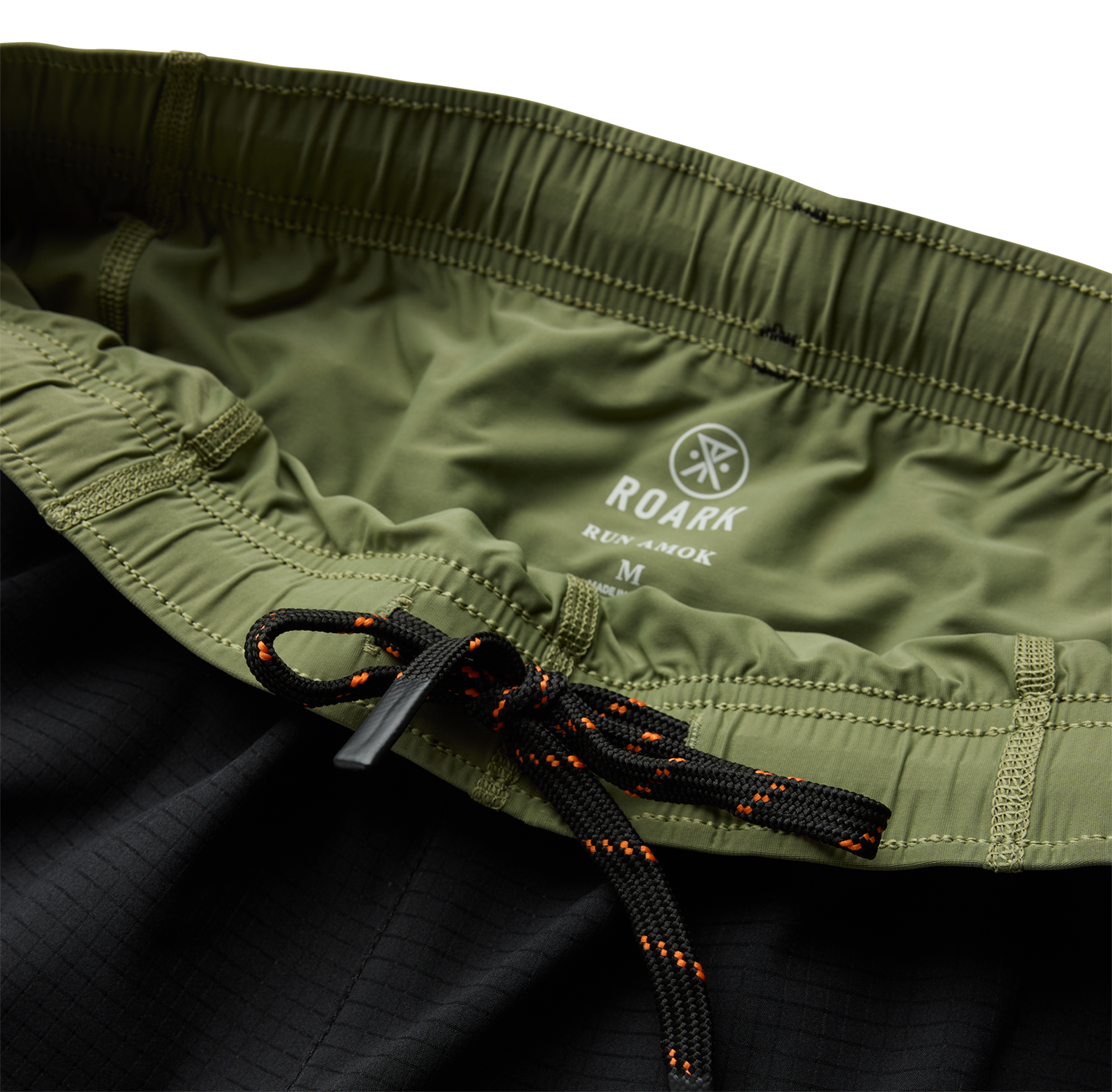 Stylish black boardshorts by Roark, perfect for adventure and outdoor activities.